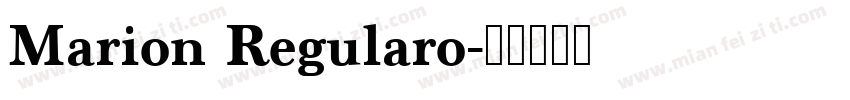 Marion Regularo字体转换